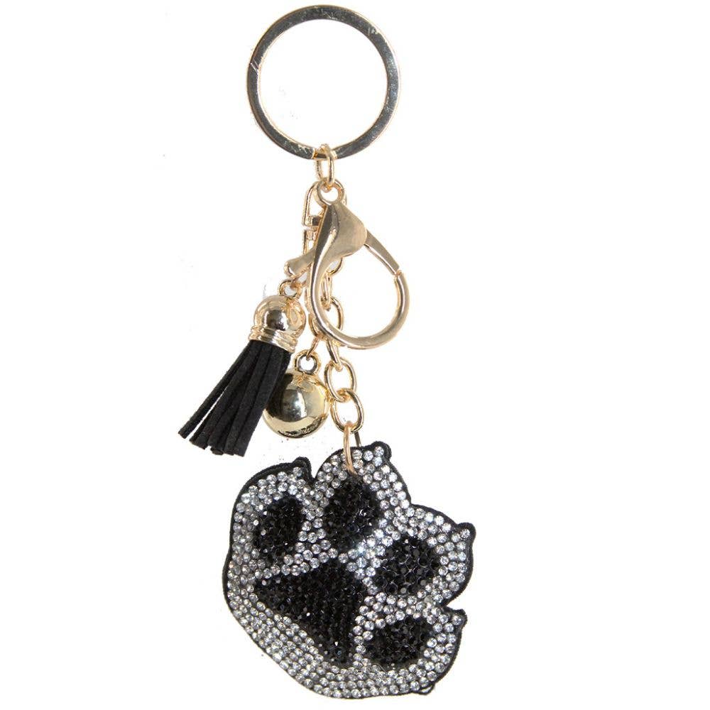 RHINESTONE DOG PAW KEY CHAIN, KC444X 274