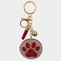RHINESTONE PAW KEYCHAIN, KC444X 644