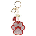 RHINESTONE DOG PAWS KEY CHAIN, KC444X 120F
