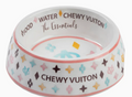 Chewy Vuiton Dog Bowl White - Medium