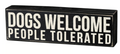 Box Sign - Dogs Welcome