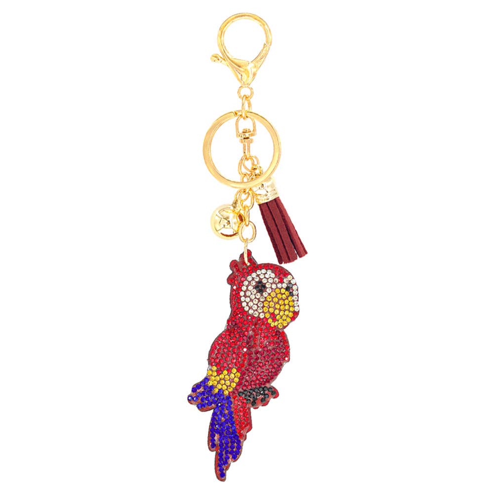RHINESTONE PARROT KEYCHAIN, 31986