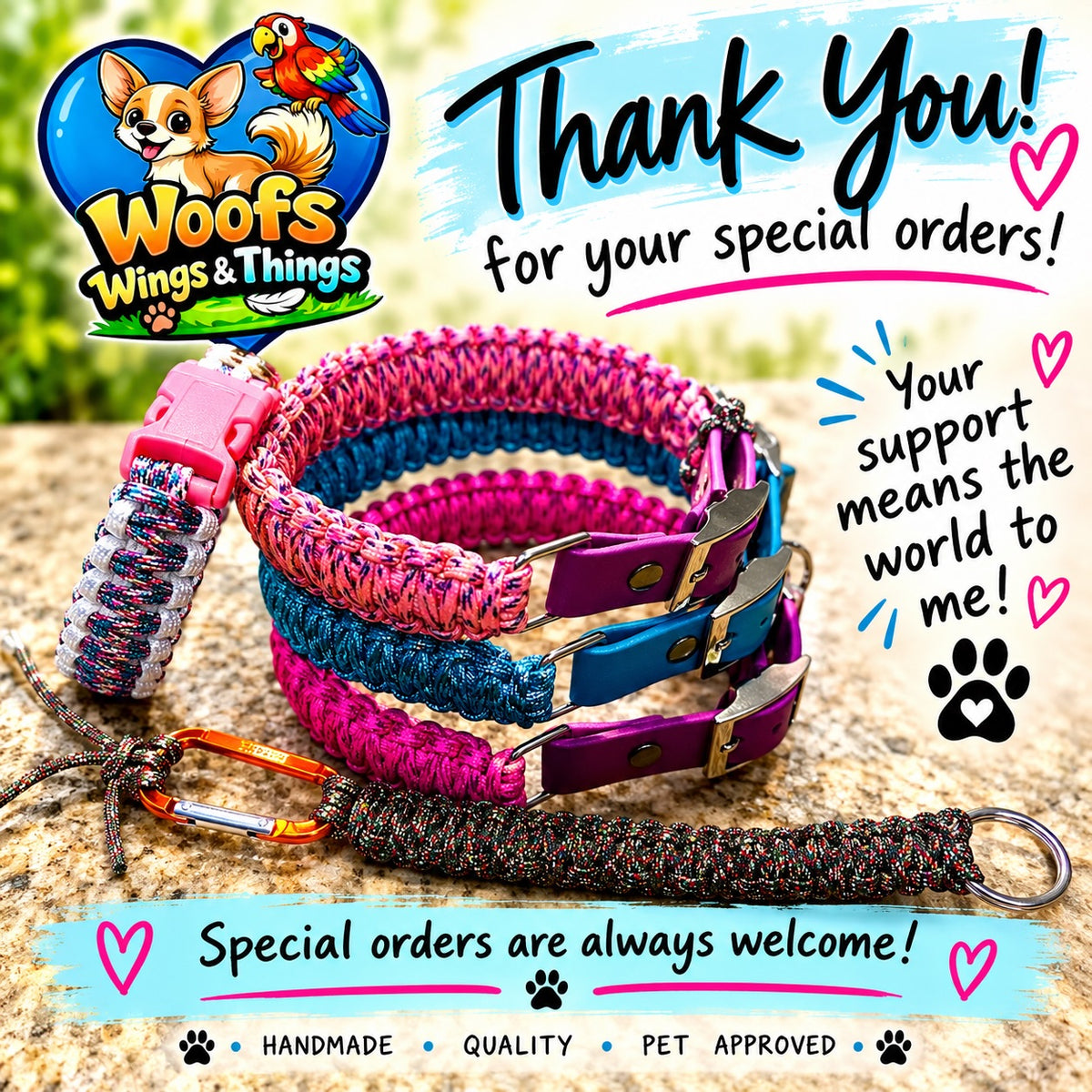 ￼Paracord Dog  collar.